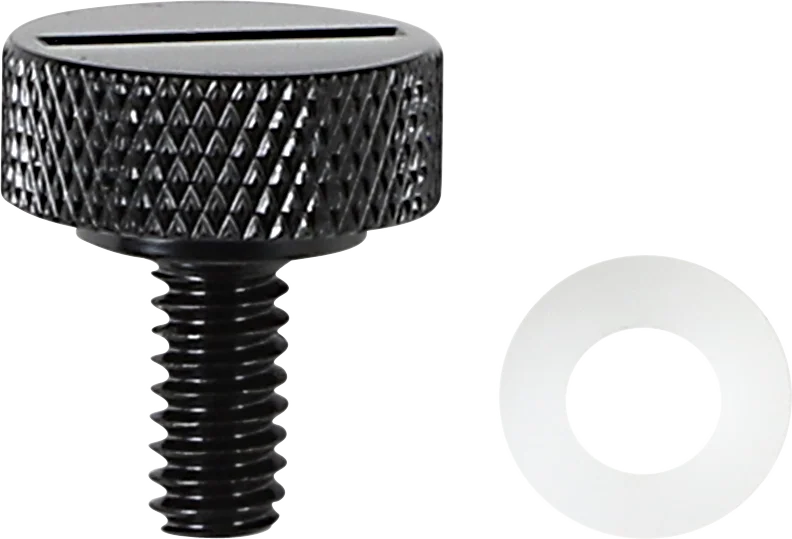 DragSpecialties Seat Knob - Slotted - Black - 1/4"-20 370298 - Main Product View
