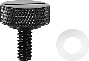 DragSpecialties Seat Knob - Slotted - Black - 1/4"-20 370298 - Main Product View
