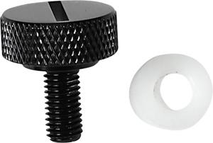 DragSpecialties Seat Knob - Slotted - Black - 1/4"-28 370296 - Main Product View