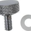 Load image into Gallery viewer, DragSpecialties Seat Knob - Slotted - Black - 1/4"-28 370296 - Side View