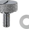 Load image into Gallery viewer, DragSpecialties Seat Knob - Slotted - Chrome - 1/4"-20 370297 - Main Product View