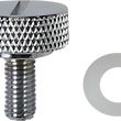 Load image into Gallery viewer, DragSpecialties Seat Knob - Slotted - Chrome - 1/4"-28 370295 - Main Product View