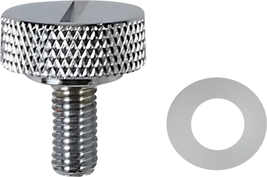 DragSpecialties Seat Knob - Slotted - Chrome - 1/4"-28 370295 - Main Product View