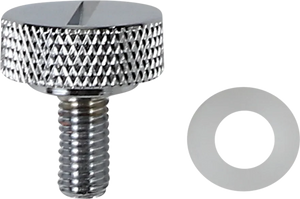DragSpecialties Seat Knob - Slotted - Chrome - 1/4"-28 370295 - Main Product View