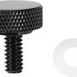 Load image into Gallery viewer, DragSpecialties Seat Knob - Smooth - Black - 1/4"-20 370283 - Main Product View