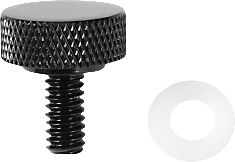DragSpecialties Seat Knob - Smooth - Black - 1/4"-20 370283 - Main Product View