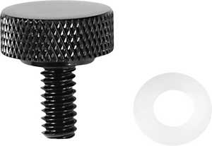 DragSpecialties Seat Knob - Smooth - Black - 1/4"-20 370283 - Main Product View