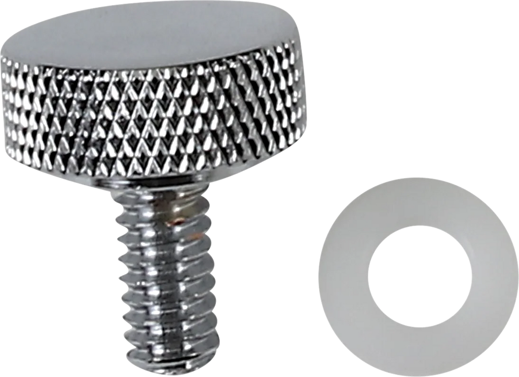 DragSpecialties Seat Knob - Smooth - Black - 1/4"-20 370283 - Side View