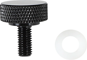 DragSpecialties Seat Knob - Smooth - Black - 1/4"-28 370281 - Main Product View