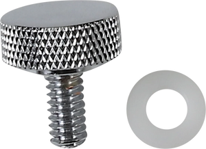 DragSpecialties Seat Knob - Smooth - Chrome - 1/4"-20 370282 - Main Product View