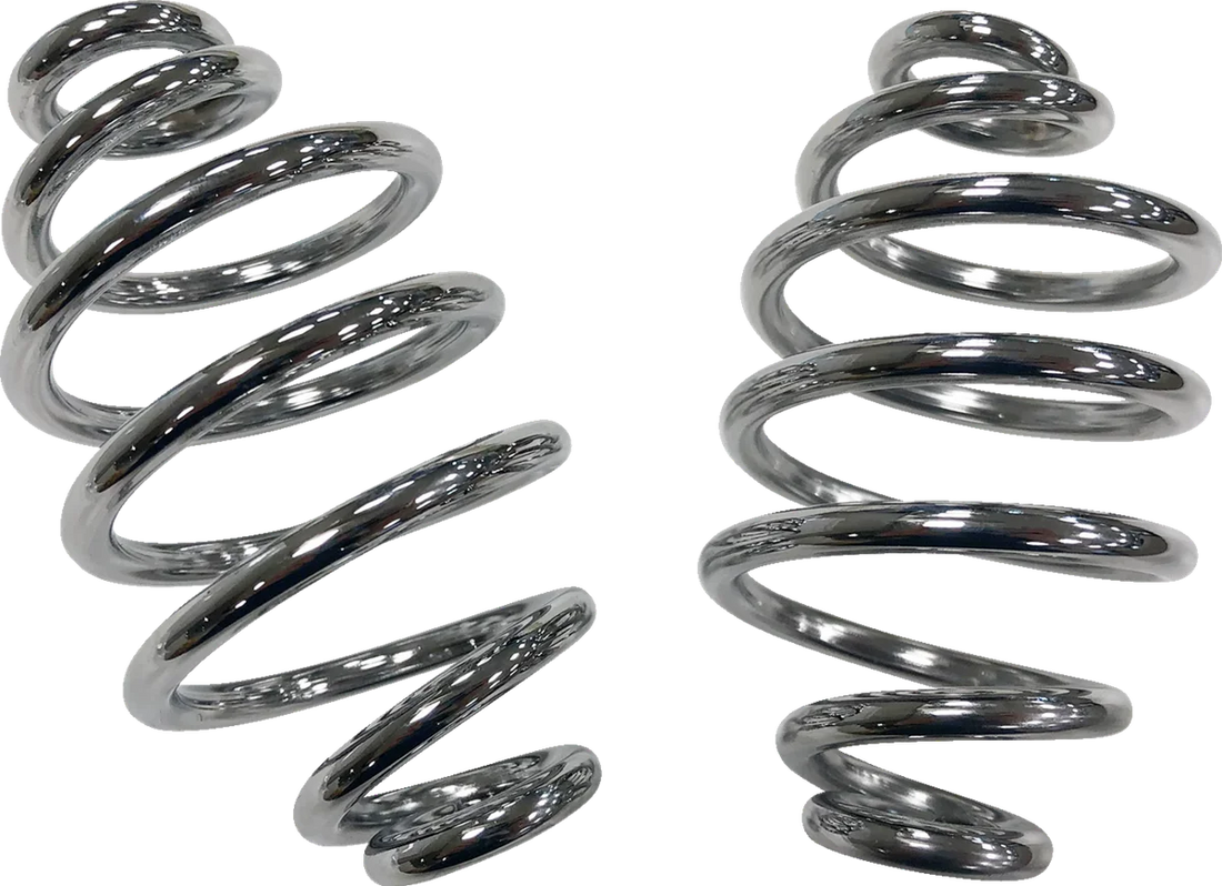 DragSpecialties Seat Springs - Chrome - 4" 63921A - Side View