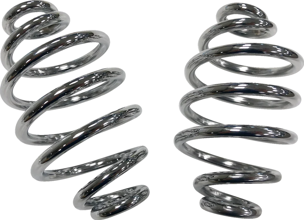 DragSpecialties Seat Springs - Chrome - 4" 63921A - Side View
