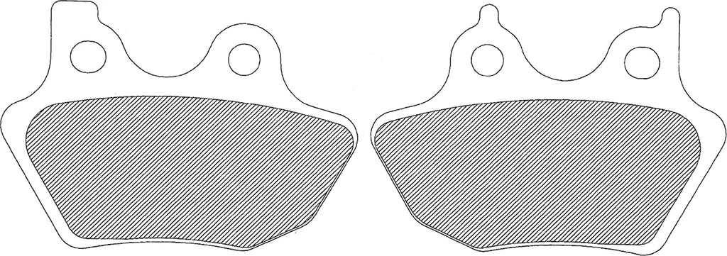 DragSpecialties Semi-Metallic Brake Pads - Front/Rear 16-0919SCP - Side View