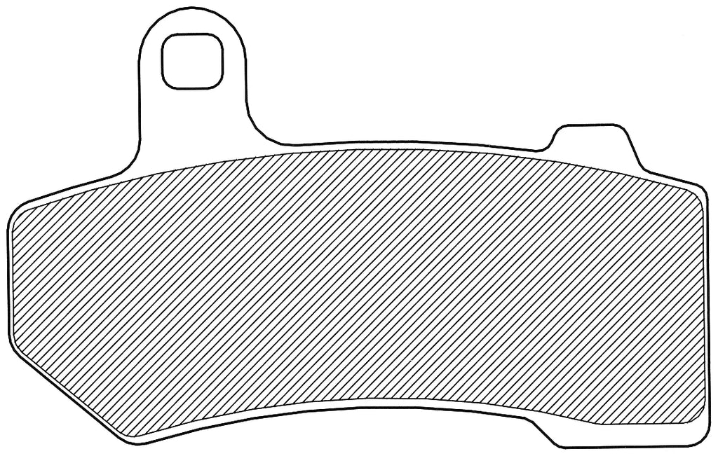 DragSpecialties Semi-Metallic Brake Pads - Front/Rear 16-0920SCP - Side View