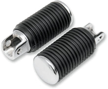 Load image into Gallery viewer, DragSpecialties Shift Pegs - Rubber - Chrome End 72124 - Side View
