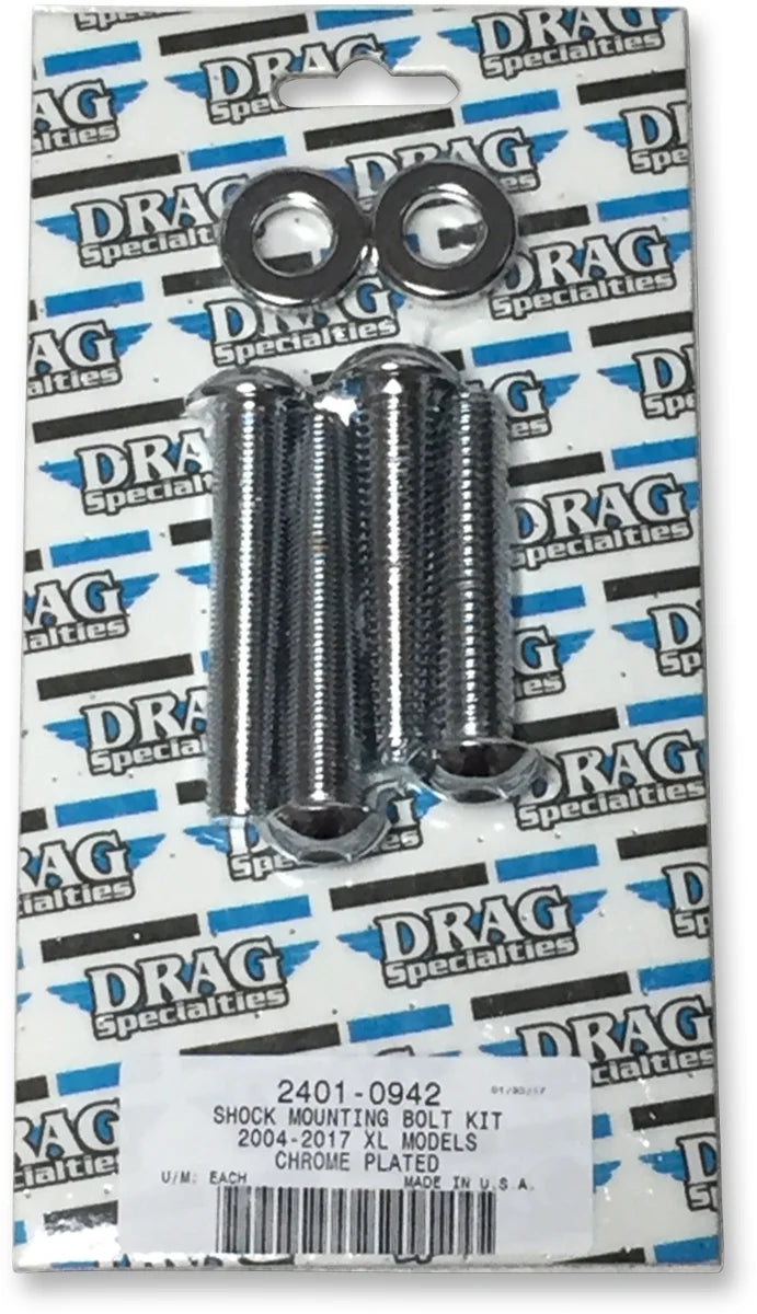 DragSpecialties Shock Mount Kit - Chrome MKDR8 - Side View