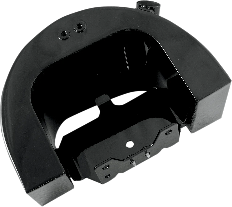 DragSpecialties Side Fill Oil Tank - Gloss Black - 00'-17' Softail 76366B - Side View