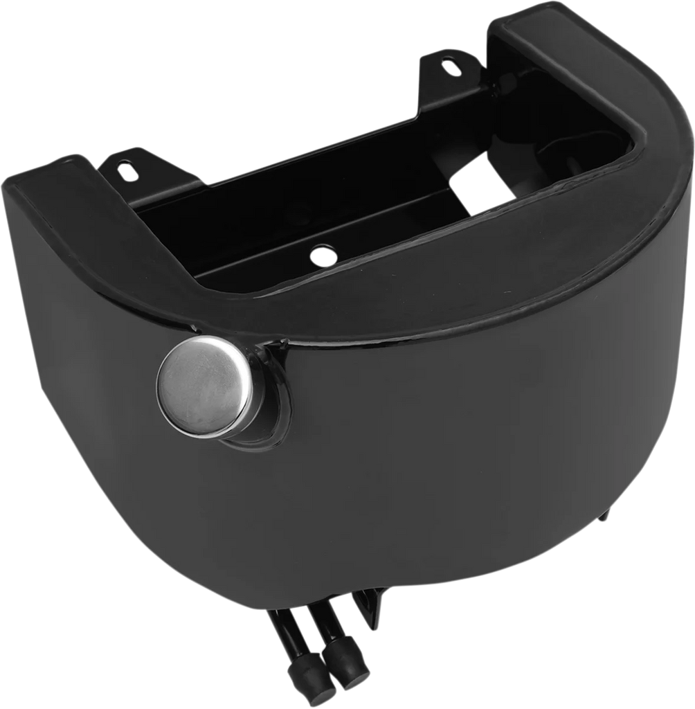 DragSpecialties Side Fill Oil Tank - Gloss Black - 00'-17' Softail 76366B - Detail View