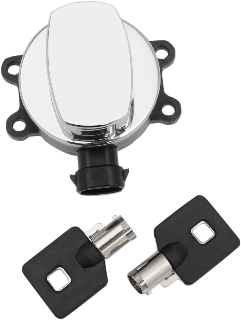 DragSpecialties Side Hinge Ignition Switch - Chrome E21-0214 - Side View