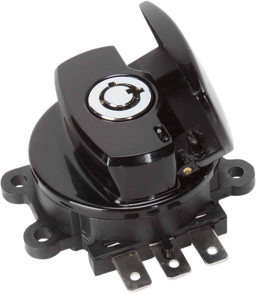 DragSpecialties Side Hinge Ignition Switch - Gloss Black 21-0209GB - Main Product View
