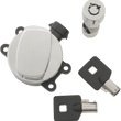 Load image into Gallery viewer, DragSpecialties Side Hinge Ignition Switch with Fork Lock - Chrome E21-0214K - Main Product View