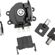 Load image into Gallery viewer, DragSpecialties Side Hinge Ignition Switch with Fork Lock - Gloss Black 21-0209GBK - Main Product View