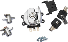 Load image into Gallery viewer, DragSpecialties Side Hinge Ignition Switch with Saddlebag Lock - Chrome E21-0209/45 - Main Product View