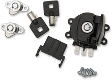 Load image into Gallery viewer, DragSpecialties Side Hinge Ignition Switch with Saddlebag Lock - Gloss Black E21-0209GB/45 - Main Product View