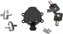 Load image into Gallery viewer, DragSpecialties Side Hinge Ignition Switch with Saddlebag Lock - Gloss Black E21-0214GB/50 - Side View