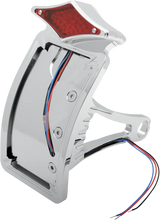 Load image into Gallery viewer, DragSpecialties Side Mount Taillight/License Plate Mount - Curved Vertical - Diamond P28-6147 - Main Product View