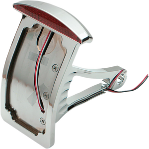 DragSpecialties Side Mount Taillight/License Plate Mount - Curved Vertical - Half-Moon P28-6141 - Main Product View