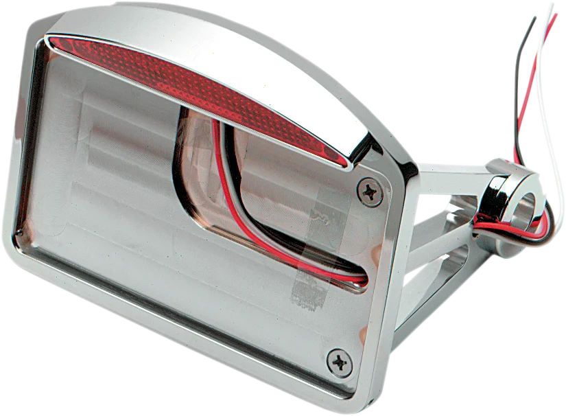 DragSpecialties Side Mount Taillight/License Plate Mount - Flat Horizontal - Half-Moon 28-6042LEDBX1 - Main Product View