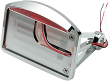 Load image into Gallery viewer, DragSpecialties Side Mount Taillight/License Plate Mount - Flat Horizontal - Half-Moon 28-6042LEDBX1 - Main Product View