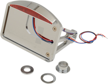 Load image into Gallery viewer, DragSpecialties Side Mount Taillight/License Plate Mount - Flat Horizontal - Half-Moon P28-6142 - Main Product View