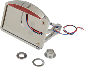 DragSpecialties Side Mount Taillight/License Plate Mount - Flat Horizontal - Half-Moon P28-6142 - Main Product View