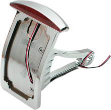 Load image into Gallery viewer, DragSpecialties Side Mount Taillight/License Plate Mount - Flat Horizontal - Half-Moon P28-6142 - Side View