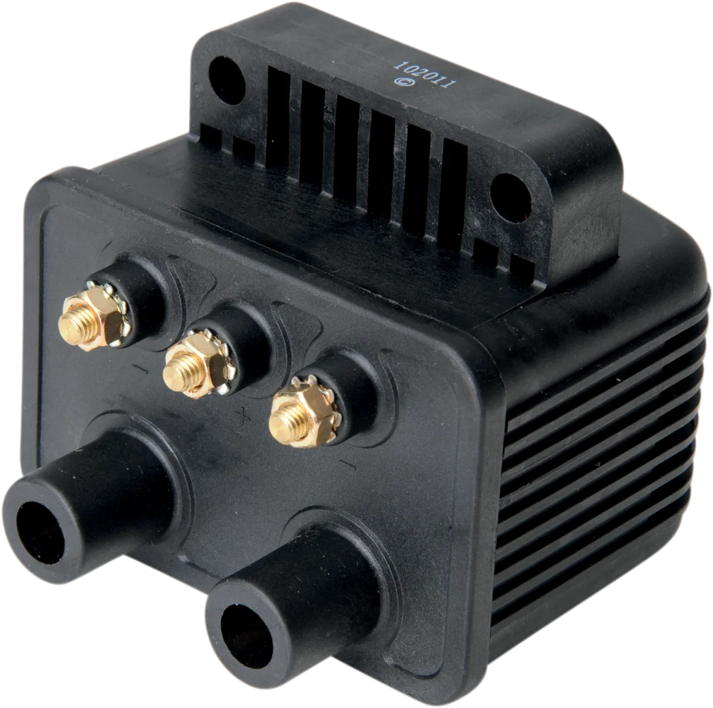 DragSpecialties Single-Fire Ignition Coil - Harley Davidson - Black 10-2002 - Main Product View