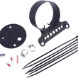 Load image into Gallery viewer, DragSpecialties Single Gauge Bracket - Wrinkle Black T21-6927WB - Main Product View