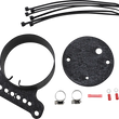 Load image into Gallery viewer, DragSpecialties Single Gauge Bracket - Wrinkle Black T21-6927WB - Side View