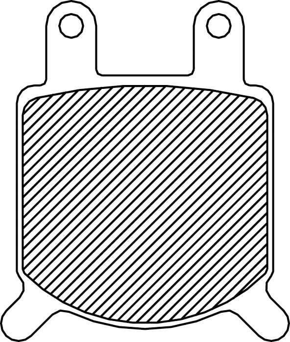 DragSpecialties Sintered Brake Pads FAD76HH - Back View