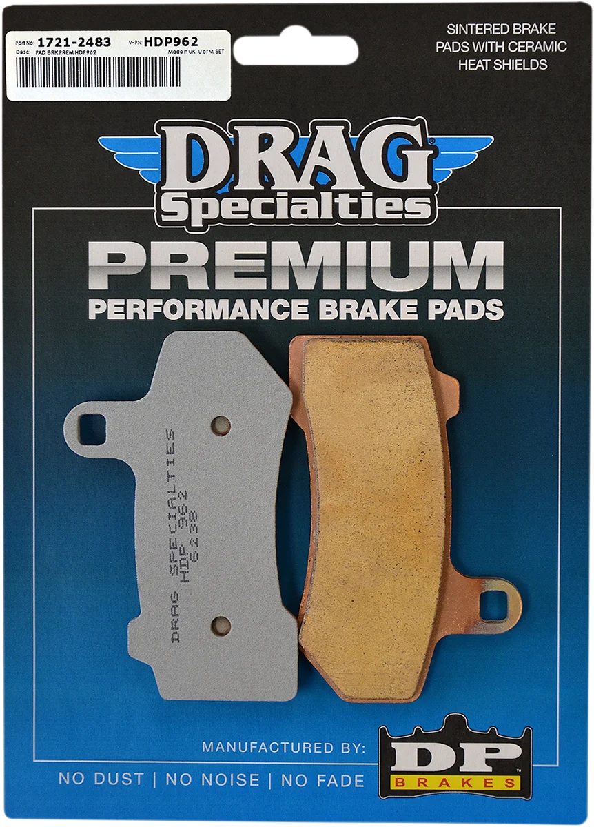 DragSpecialties Sintered Brake Pads - Harley-Davidson HDP962 - Side View