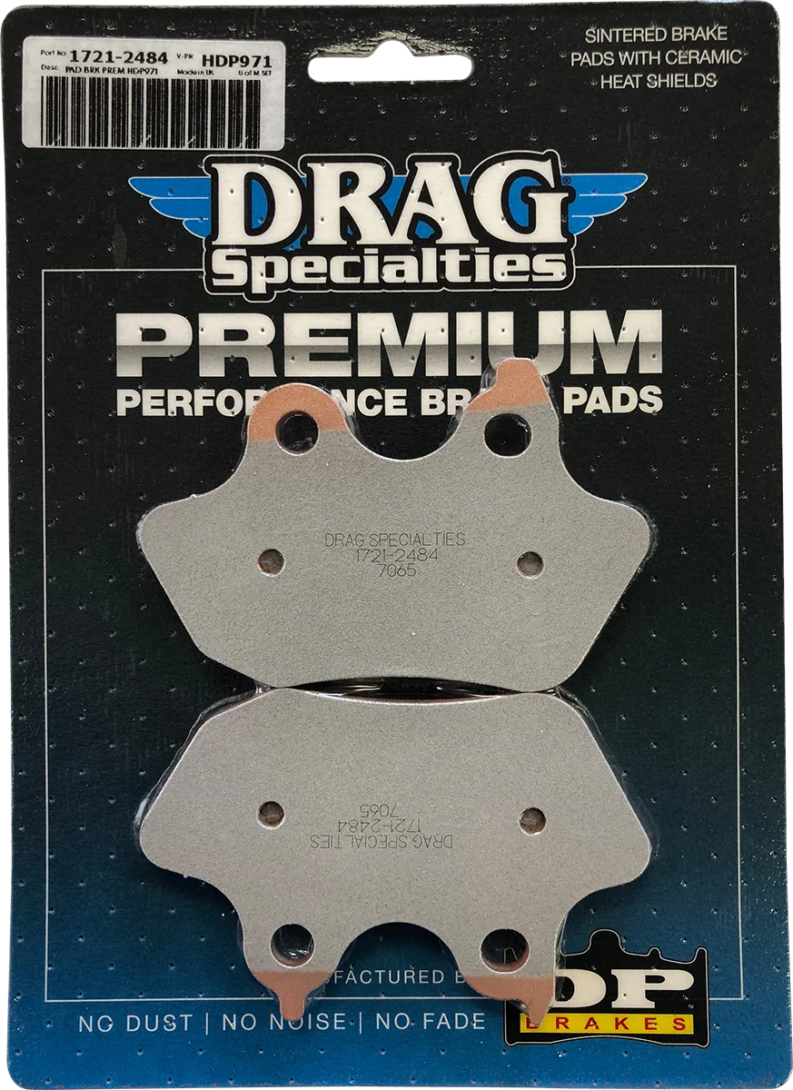 DragSpecialties Sintered Brake Pads - Softail HDP971 - Back View