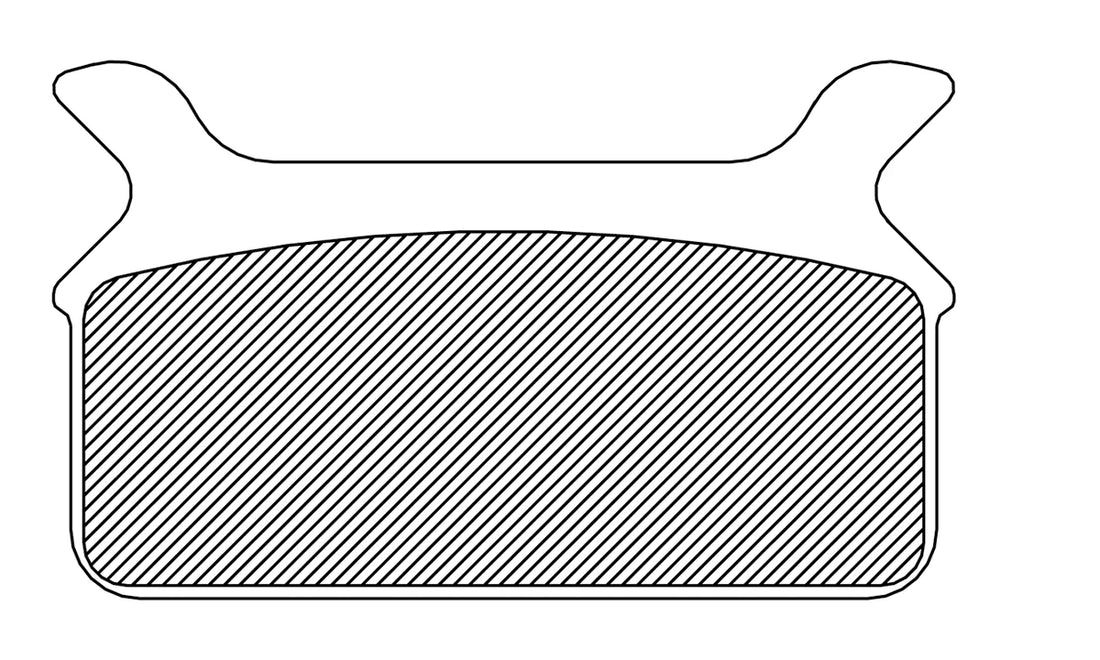 DragSpecialties Sintered Metal Brake Pads - Touring FAD201HH - Side View