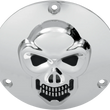 Load image into Gallery viewer, DragSpecialties Skull Derby Cover - Chrome - 3 Hole - Big Twin 33-0061-PC - Main Product View