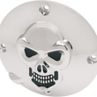 Load image into Gallery viewer, DragSpecialties Skull Derby Cover - Chrome - 4-Hole 33-0063 - Main Product View