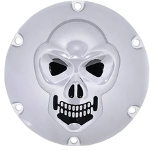 Load image into Gallery viewer, DragSpecialties Skull Derby Cover - Chrome - 6-Hole 33-0067SKD - Main Product View