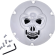 Load image into Gallery viewer, DragSpecialties Skull Derby Cover - Chrome - 6-Hole 33-0067SKD - Side View