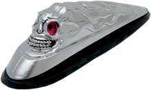 Load image into Gallery viewer, DragSpecialties Skull Head -Illuminated Eyes - Chrome 91-6623R - Main Product View