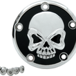 Load image into Gallery viewer, DragSpecialties Skull Points Cover - Chrome - 5 Hole 301711 - Main Product View