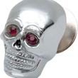Load image into Gallery viewer, DragSpecialties Skull with Red Eyes - Small - Chrome 74401R - Main Product View